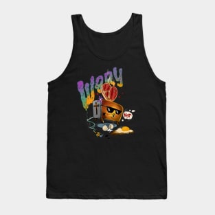 Cheerful little toaster. Hot toaster appliances, character design Tank Top